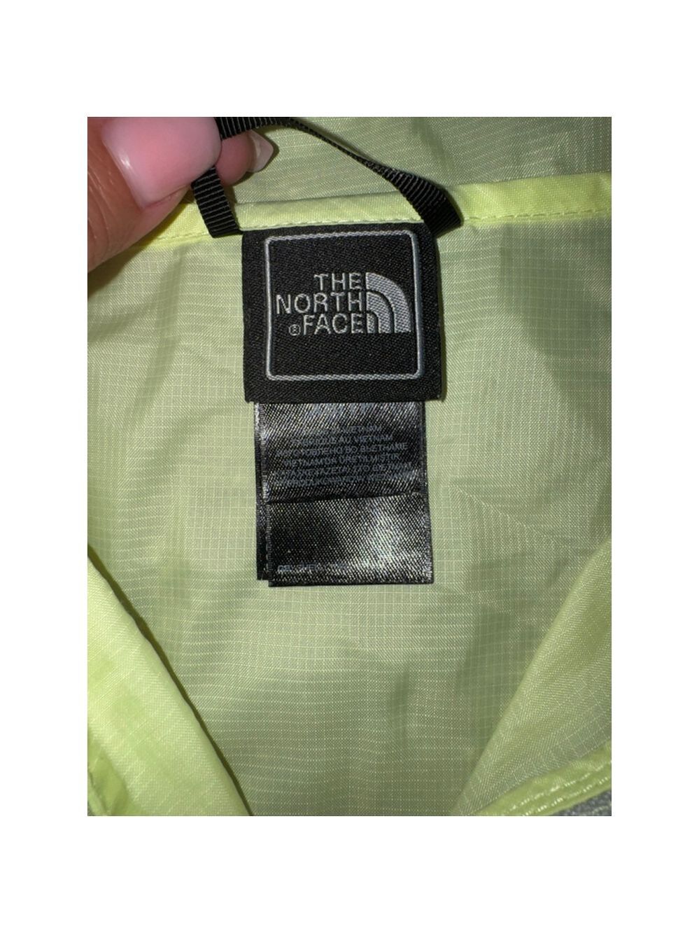 The North Face Neon Yellow Windbreaker Jacket XS Lightweight Hooded Running - Picture 5 of 11